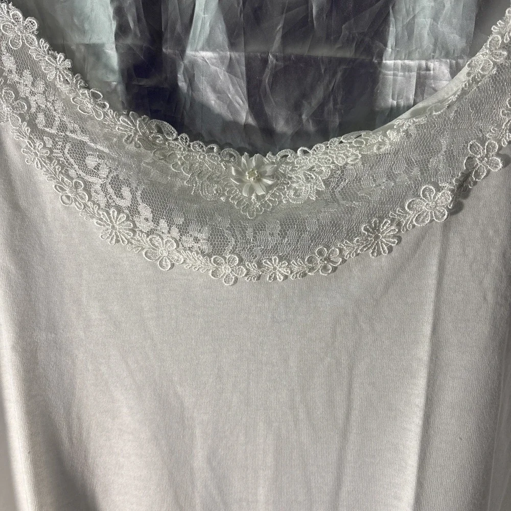 Avon White Cotton Lace Chemise Nightgown Lingerie Size 3X Brand New - Picture 3 of 6